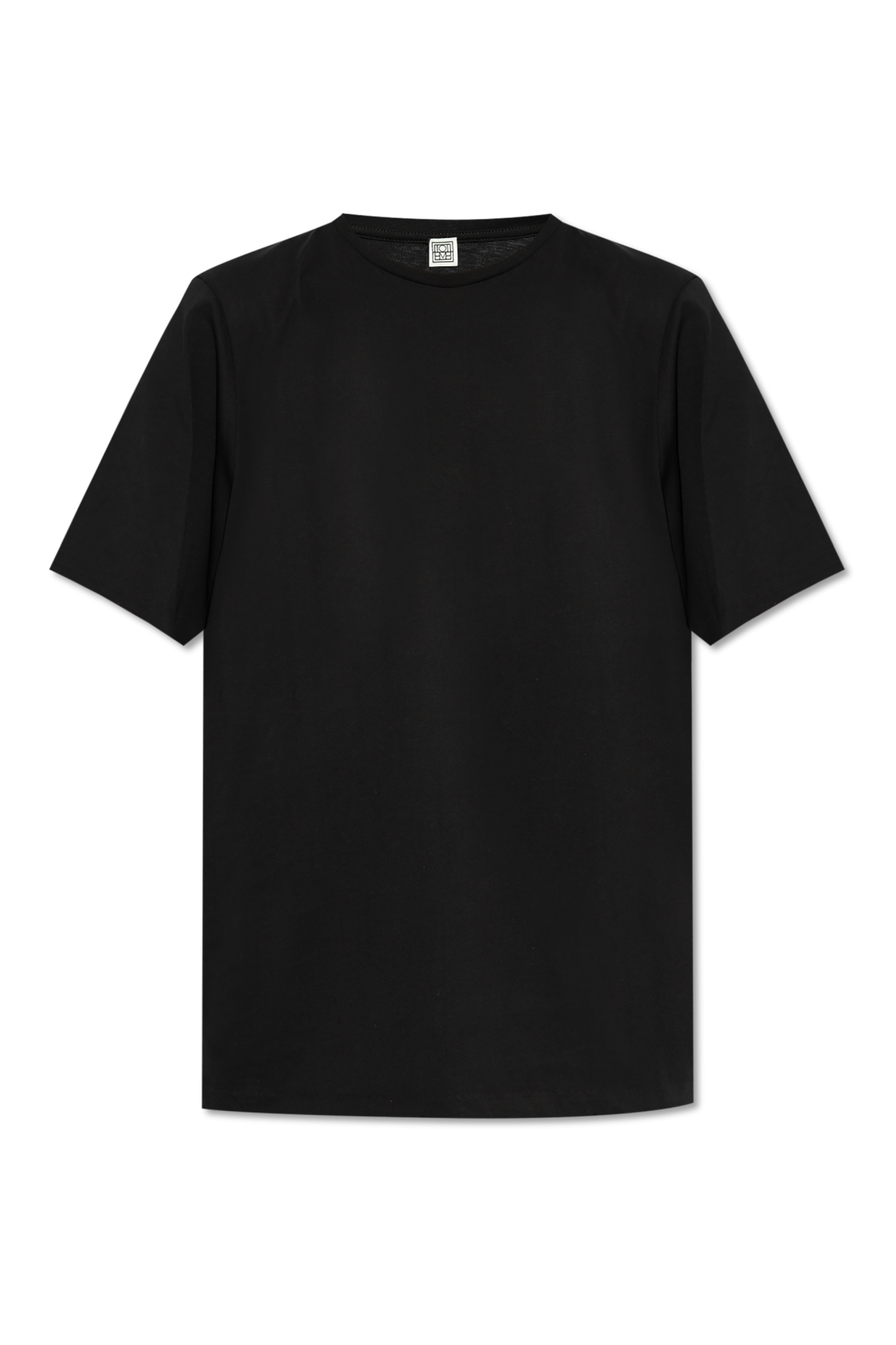 Tシャツ・カットソー Toteme T-shirts Black Gathered cotton jersey T-shirt in black - Toteme | Mytheresa
